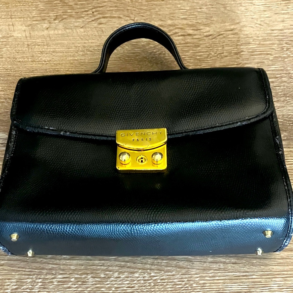 Givenchy Black Satchel with Gold Hardware